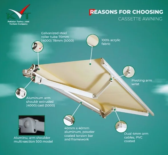 Reasons to choose Cassette Awning - KVT Pakistan